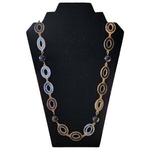 Lia Sophia Morocco Blue, Black, & Gold Necklace